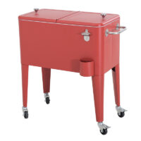 Cooler Retro Metálico Rojo 60 Litros BOZZO