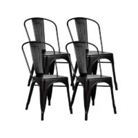 Pack 4 Sillas Tolix Negro Evento Casino Restaurant