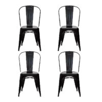 Pack 4 Sillas Tolix Negro Evento Casino Restaurant - Imagen 2