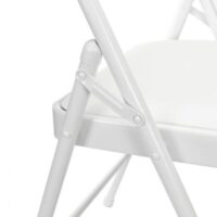Silla Plegable Acolchada Blanca - Imagen 2