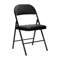 Silla Plegable Acolchada Negra