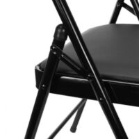 Silla Plegable Acolchada Negra - Imagen 2
